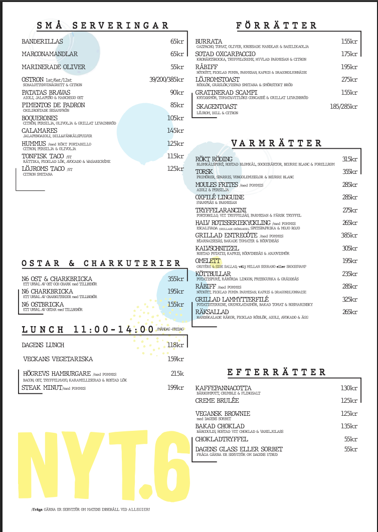 Menu Restaurang Nytorget 6-2